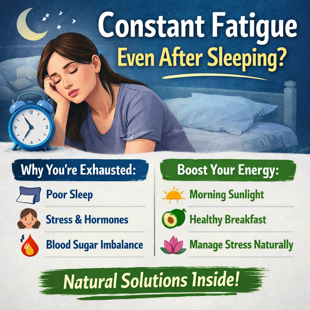 Why You Feel Constant Fatigue (Even After Sleeping) Natural Ways to Boost Your Energy - 4ywellness