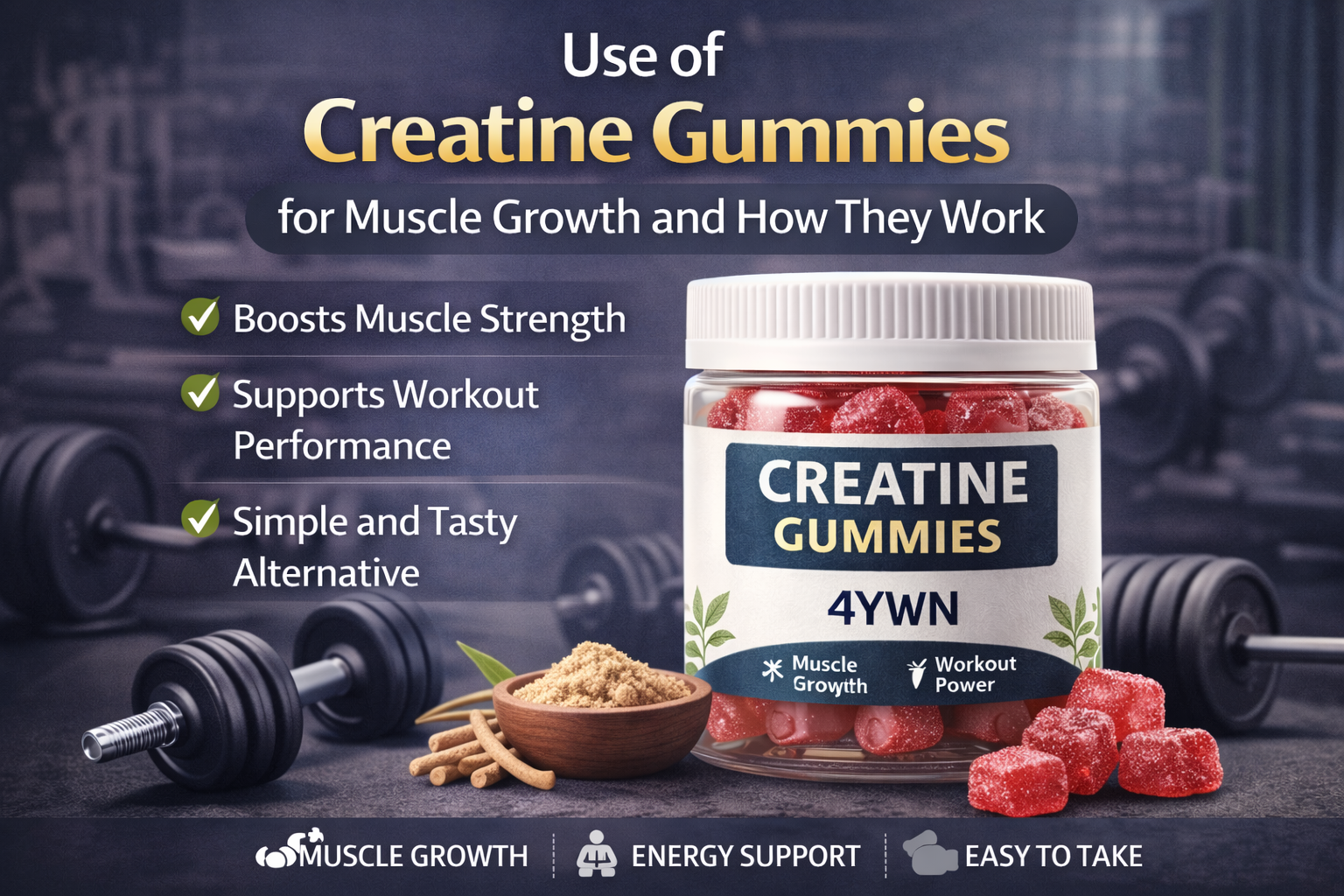 Use of Creatine Gummies for Muscle Growth and How They Work