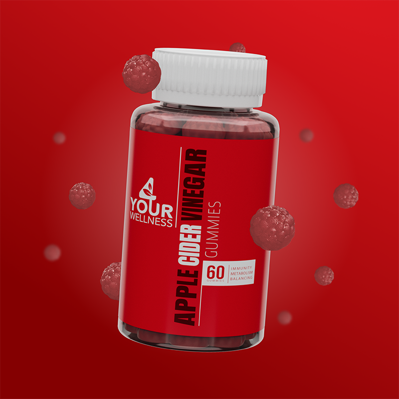 Apple Cider Vinegar Gummies supplement bottle close-up