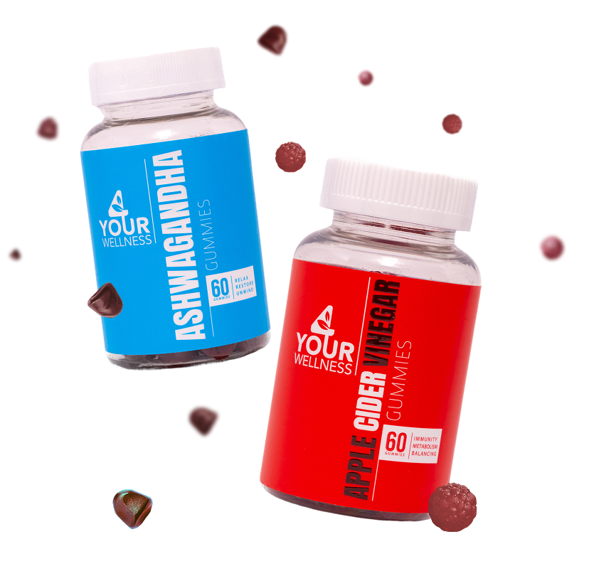 assortment of 4YWN supplement bottles