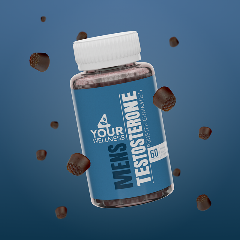 Testosterone support supplement bottle
